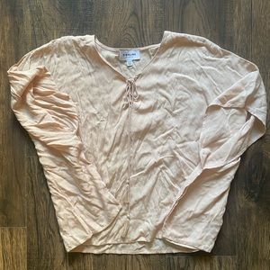 Pink High-line Collective poncho shirt